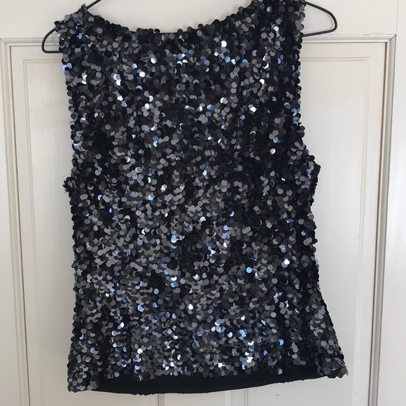 Sleeveless Black Sequined Top - Picture 4 of 4